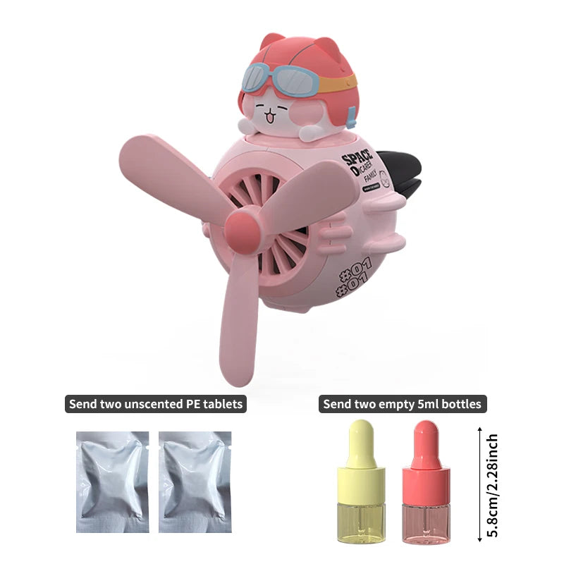 1PC Car Magnetic Cute Cartoon Figure Air Outlet Clip Aromatherapy - Complimentary Two Unscented PE Tablets and Two 5ml Bottles My Store