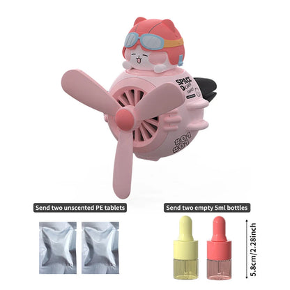 1PC Car Magnetic Cute Cartoon Figure Air Outlet Clip Aromatherapy - Complimentary Two Unscented PE Tablets and Two 5ml Bottles My Store