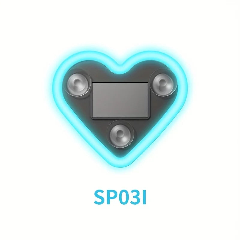 Solar-Powered Led Car Window Neon Lights - Heart-Shaped Rgb-Free Color-Changing Interior Wiring Free Atmosphere Light My Store