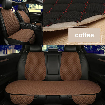 Universal Car Seat Cover Protector Linen Front Rear Back Flax Summer Cushion Pad Mat Sedan Suv Pick-up Car Interior Accessories My Store