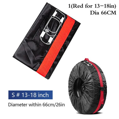 Tire Storage Bags Dustproof Waterproof S/L Universal Car Spare Cover Case Polyester Vehicle Wheel Protector Portable Wheel Bags My Store