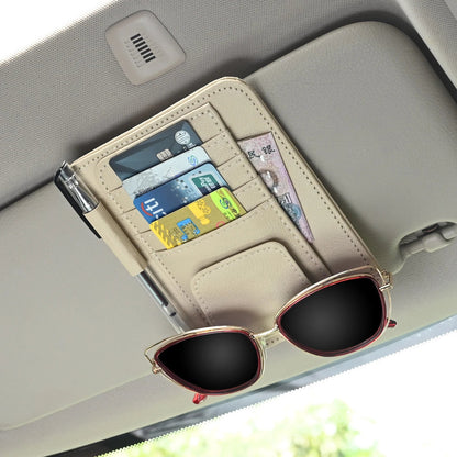 JFBONIN Car Visor Organizer Multi-Pocket Pouch Bag Card Glasses Storage Holder Scratch-resistant Auto Visor Holder For Car My Store