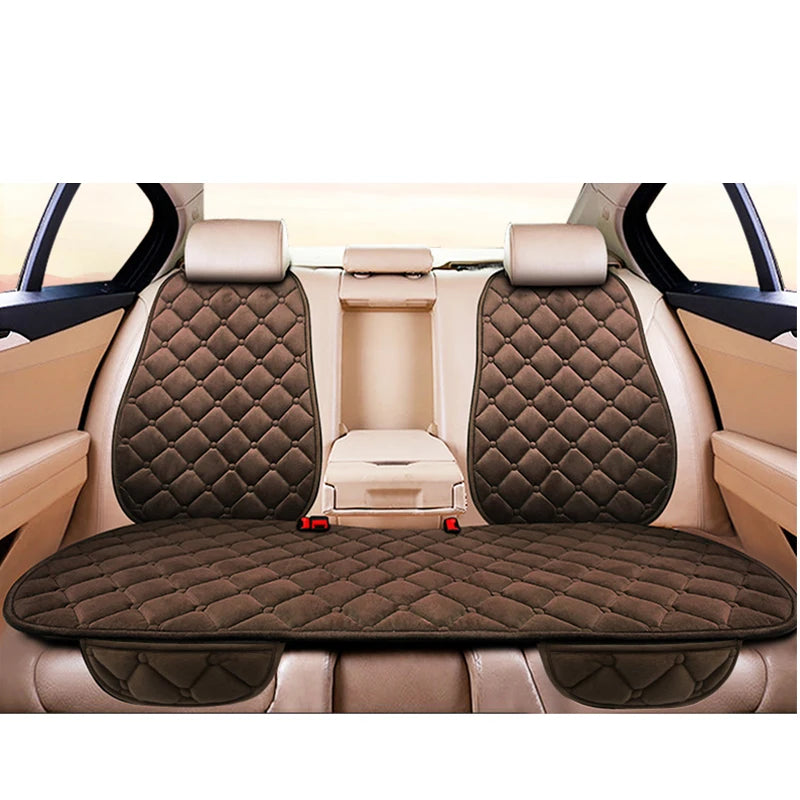 Car Seat Cover Protector Universal Winter Warm Auto Seat Cushion Rear Seat Cushion Protection Covers Back Cushion Three Piece My Store