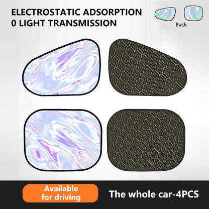 SEAMETAL Electrostatic Sun Visor for Car Side Window 4-Layer Sun Shade Curtains Anti-Glare UV-Blocker Auto Sun Protection Cover My Store