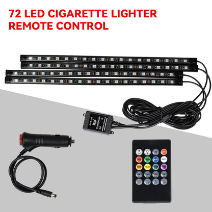 Neon 36 48 72 LED Car Interior Ambient Foot Light Wireless Remote Music APP Control Auto RGB Atmosphere Decorative Lamp My Store