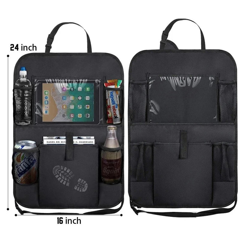 Car Backseat Organizer with Touch Screen Tablet Holder Auto Storage Pockets Cover Car Seat Back Protectors Car Accessories My Store