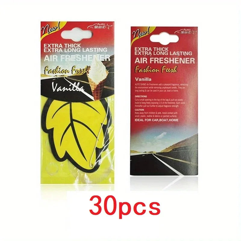 3-60pcs Car Air Freshener Natural Scented Tea Paper Auto Hanging Vanilla Perfume Fragrance Leaf Shape Car Accessories Interior 1005007750916073