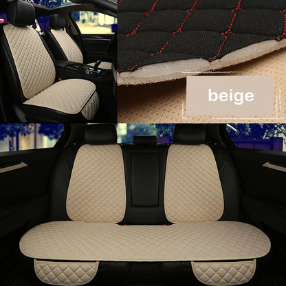 Universal Car Seat Cover Protector Linen Front Rear Back Flax Summer Cushion Pad Mat Sedan Suv Pick-up Car Interior Accessories My Store