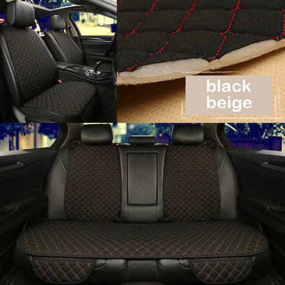 Universal Car Seat Cover Protector Linen Front Rear Back Flax Summer Cushion Pad Mat Sedan Suv Pick-up Car Interior Accessories My Store