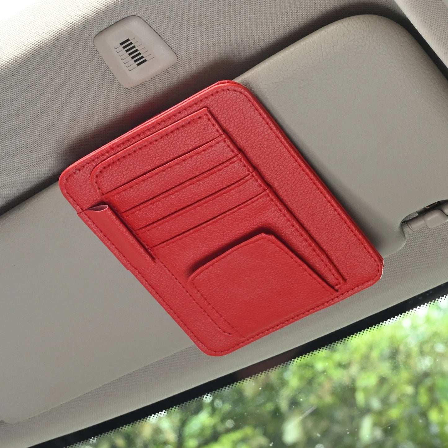JFBONIN Car Visor Organizer Multi-Pocket Pouch Bag Card Glasses Storage Holder Scratch-resistant Auto Visor Holder For Car My Store